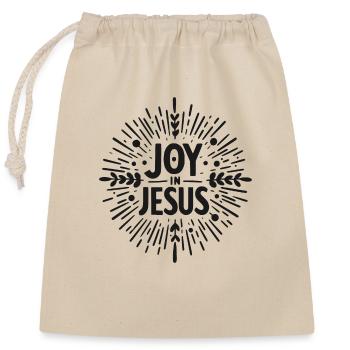 Freude an Jesus - Verschließbarer Geschenkbeutel aus Baumwolle (25x30cm) - Natur - Vorne