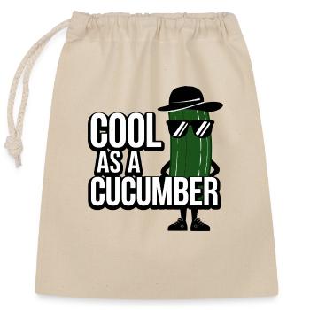 Cool comme un concombre - Sac cadeau en coton avec cordon (25 x 30 cm) - nature - Devant