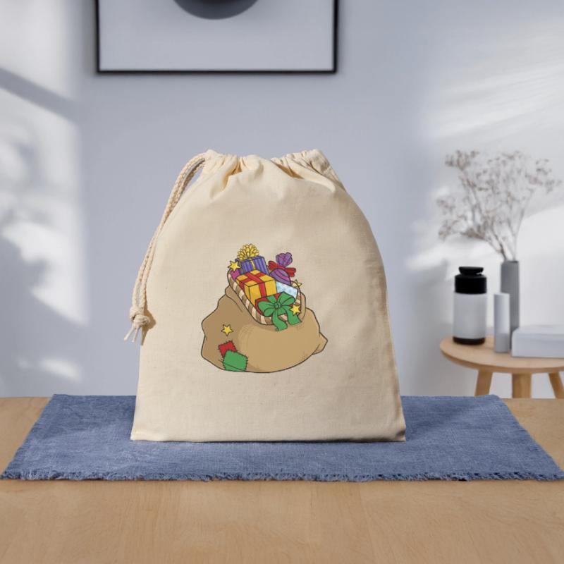 Nicholas Sack presents Closable cotton gift bag (25x30cm)