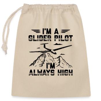 Cadeau de vol à voile - Vol à voile Thermik Cadeau - Sac cadeau en coton avec cordon (25 x 30 cm) - nature - Devant