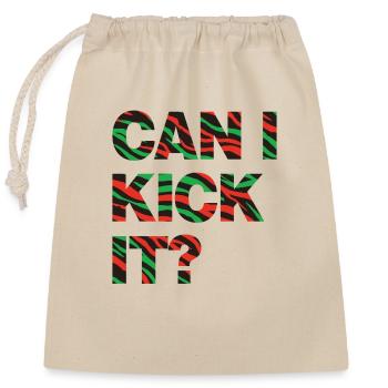 Can I Kick It - Closable cotton gift bag (25x30cm) - nature - Front