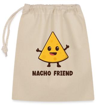 Nacho Friend - Closable cotton gift bag (25x30cm) - nature - Front