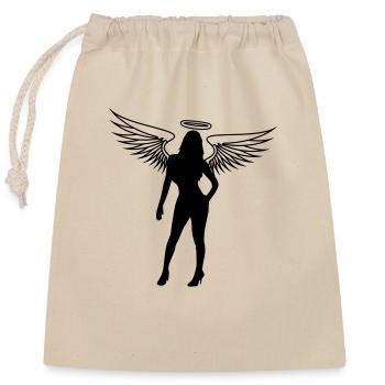 Braves Hot Girl - Closable cotton gift bag (25x30cm) - nature - Front