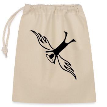 Angel - Closable cotton gift bag (25x30cm) - nature - Front