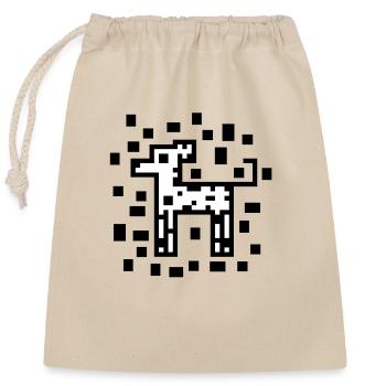 Motif dalmate - Sac cadeau en coton avec cordon (25 x 30 cm) - nature - Devant