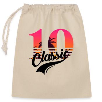 10th anniversary-10 years - Closable cotton gift bag (25x30cm) - nature - Front