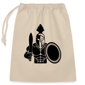 Spartiate 01 - Sac cadeau en coton avec cordon (25 x 30 cm) - nature - Devant