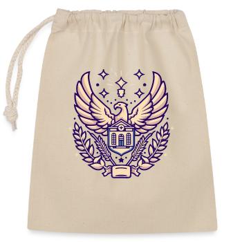 Majestic Eagle Emblem - Closable cotton gift bag (25x30cm) - nature - Front