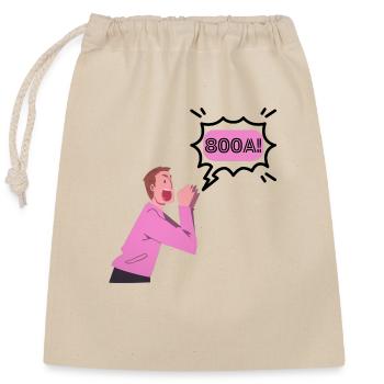800A! - Closable cotton gift bag (25x30cm) - nature - Front