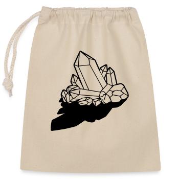Clipart Schatten Kristall - Verschließbarer Geschenkbeutel aus Baumwolle (25x30cm) - Natur - Vorne