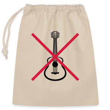 Forbidden guitarist to play guitar - Closable cotton gift bag (25x30cm) - nature - Front