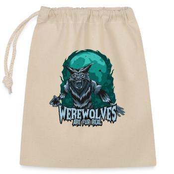 Halloween Citrouille Horreur - Sac cadeau en coton avec cordon (25 x 30 cm) - nature - Devant