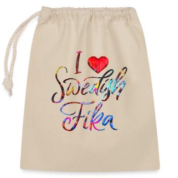 Schweden Schweden Viking Norden Skandinavien fika - Verschließbarer Geschenkbeutel aus Baumwolle (25x30cm) - Natur - Vorne