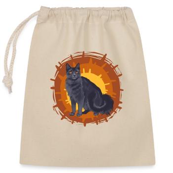 Grestreipe Grey Stripe Warrior Cats Grey Cat - Closable cotton gift bag (25x30cm) - nature - Front