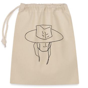 Human - Person - Closable cotton gift bag (25x30cm) - nature - Front