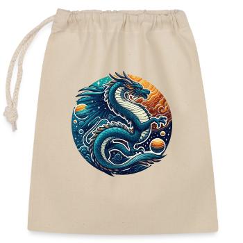 La danse du serpent galactique parmi les étoiles - Sac cadeau en coton avec cordon (25 x 30 cm) - nature - Devant