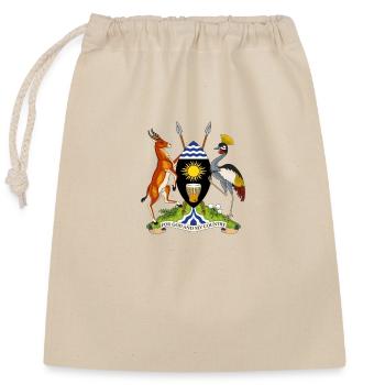 Uganda - Closable cotton gift bag (25x30cm) - nature - Front