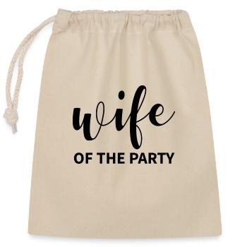 Hochzeit Frau der Party Geschenk Idee - Verschließbarer Geschenkbeutel aus Baumwolle (25x30cm) - Natur - Vorne