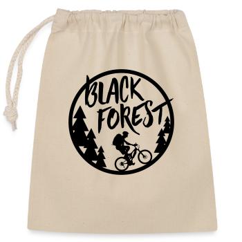 Black Forest Bike - Verschließbarer Geschenkbeutel aus Baumwolle (25x30cm) - Natur - Vorne