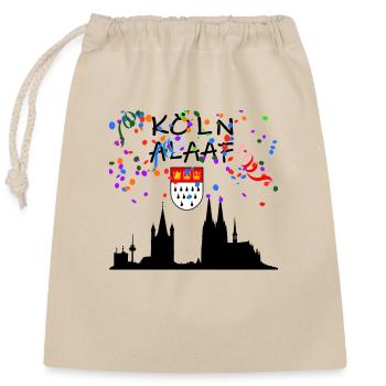 Cologne Alaaf , Carnaval de carnaval Dom Armants chemise - Sac cadeau en coton avec cordon (25 x 30 cm) - nature - Devant