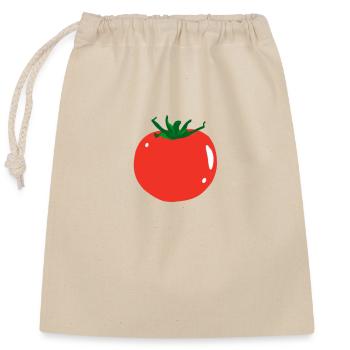 tomate - Sac cadeau en coton avec cordon (25 x 30 cm) - nature - Devant