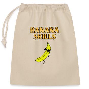 Banana banana banana skills - Closable cotton gift bag (25x30cm) - nature - Front