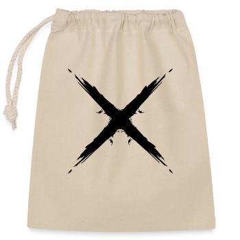 Kreuz Design Vektor Plus Neu Symbol - Closable cotton gift bag (25x30cm) - nature - Front