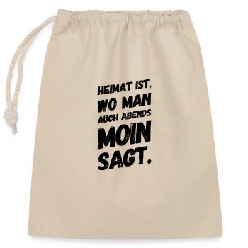 Hamburg Shirt Moin North German Gift Idea - Closable cotton gift bag (25x30cm) - nature - Front