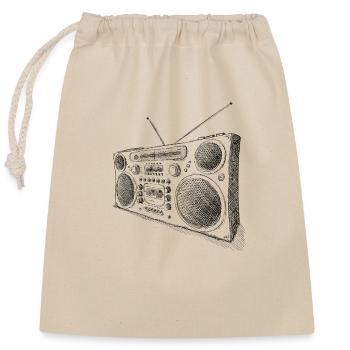 Ghettoblaster Radio Music - Verschließbarer Geschenkbeutel aus Baumwolle (25x30cm) - Natur - Vorne