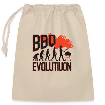 BBQ Evolution,Barbecue,Grill,Grillen,Party Shirt - Verschließbarer Geschenkbeutel aus Baumwolle (25x30cm) - Natur - Vorne