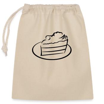 piece of cake - Closable cotton gift bag (25x30cm) - nature - Front