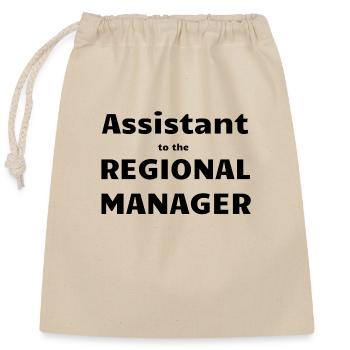 Assistant Regional Manager - Verschließbarer Geschenkbeutel aus Baumwolle (25x30cm) - Natur - Vorne
