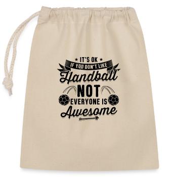 Handball player | Handball player team sport gifts - Closable cotton gift bag (25x30cm) - nature - Front