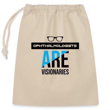 Les ophtalmologistes sont des visionnaires - Noir - Sac cadeau en coton avec cordon (25 x 30 cm) - nature - Devant