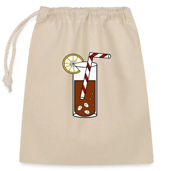 Soft drink - Closable cotton gift bag (25x30cm) - nature - Front