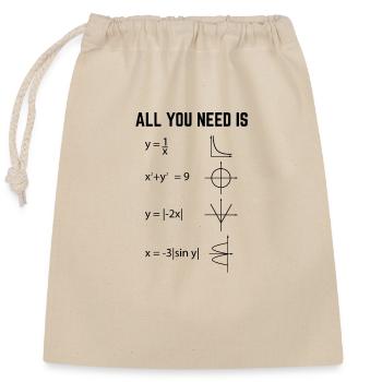 Mathématiciens | Étudiants Mathématiques Mathématiques Cadeau - Sac cadeau en coton avec cordon (25 x 30 cm) - nature - Devant
