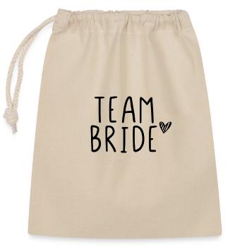 Team Bride - Verschließbarer Geschenkbeutel aus Baumwolle (25x30cm) - Natur - Vorne