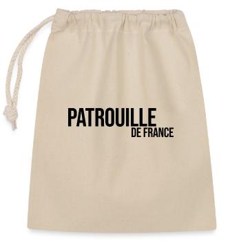 Patrouille de France airshow Army plane - Closable cotton gift bag (25x30cm) - nature - Front