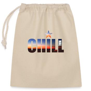 Chill out Skyline Star - Closable cotton gift bag (25x30cm) - nature - Front