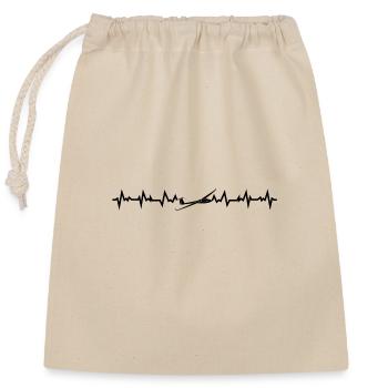 Pilote | Planeur de vol - Sac cadeau en coton avec cordon (25 x 30 cm) - nature - Devant