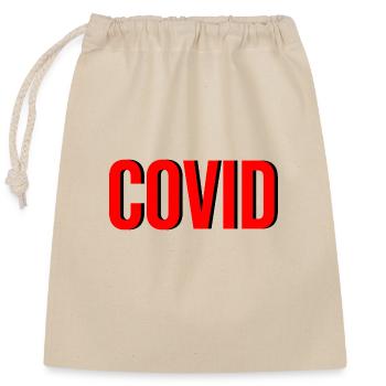 covid 19 coronavirus lockdown - Sac cadeau en coton avec cordon (25 x 30 cm) - nature - Devant