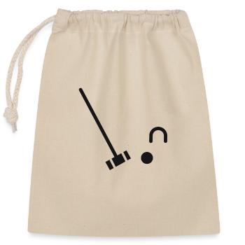 Croquet Sport Croquet Bat Croquet Crocket - Closable cotton gift bag (25x30cm) - nature - Front
