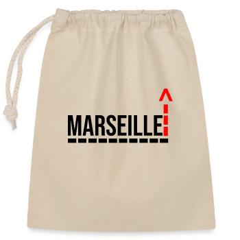 Marseille Stadt Französisch Provence - Verschließbarer Geschenkbeutel aus Baumwolle (25x30cm) - Natur - Vorne