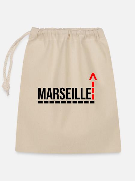 Marseille Stadt Französisch Provence - Verschließbarer Geschenkbeutel aus Baumwolle (25x30cm) - Natur