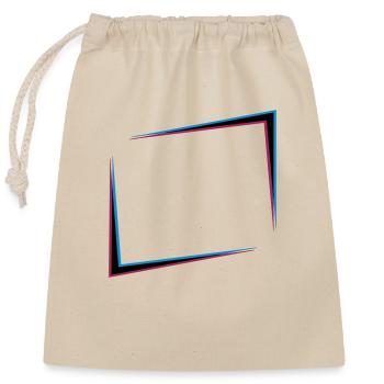 3D effect frame - Closable cotton gift bag (25x30cm) - nature - Front