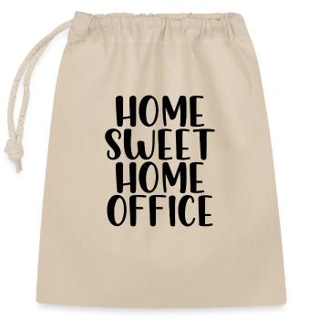 Home sweet home office - Verschließbarer Geschenkbeutel aus Baumwolle (25x30cm) - Natur - Vorne