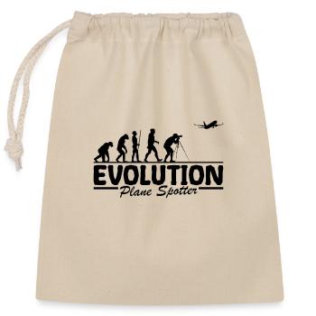 Plane Spotter Airplane Watch evolution Funny - Closable cotton gift bag (25x30cm) - nature - Front