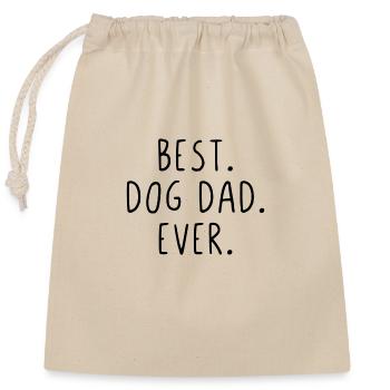 Best dog dad ever - Verschließbarer Geschenkbeutel aus Baumwolle (25x30cm) - Natur - Vorne