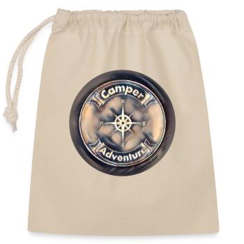 Offiziell Logo Camper-Adventure-Store - Verschließbarer Geschenkbeutel aus Baumwolle (25x30cm) - Natur - Vorne