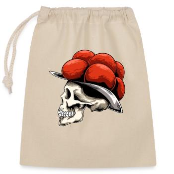 Bollenhut Skull Black Forest for a - Closable cotton gift bag (25x30cm) - nature - Front